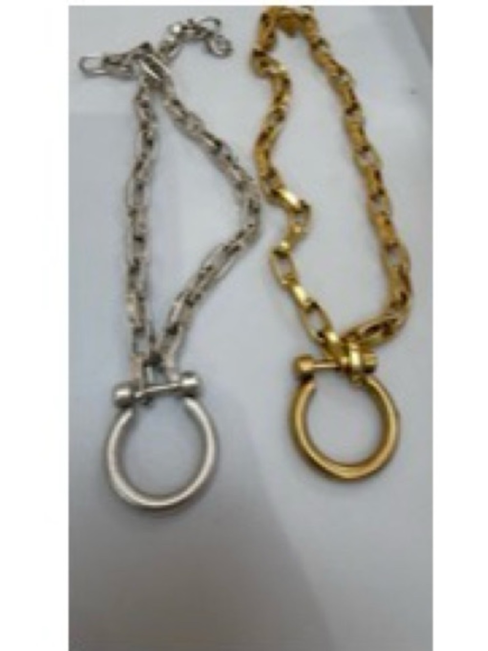 YOCHI Gold-tone Horsebit Link Chain Necklace - Picture 6 of 11